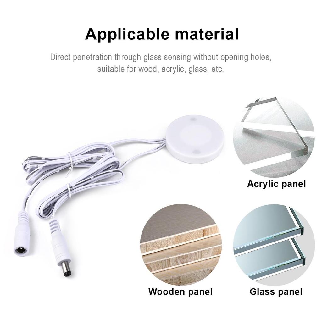 DC24V COB LED bandă de neon cu oglindă din lemn penetrabilă reglabilă, acrilic, comutator tactil fără fir pentru cameră, decorare pentru lampă de noapte pentru bucătărie