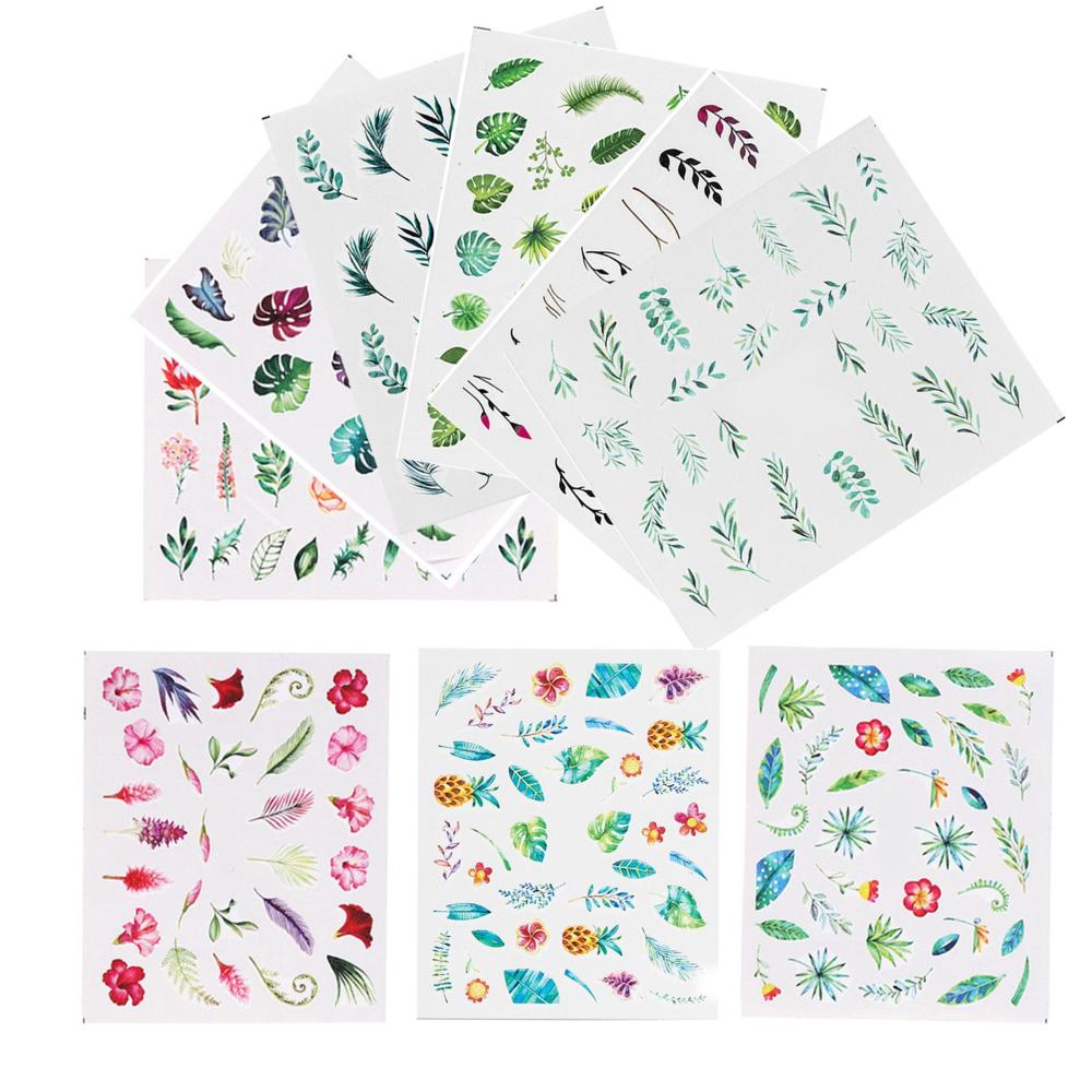 

Новая мода различные цветы и листья искусства воды наклейки украшения ногтей наклейки
