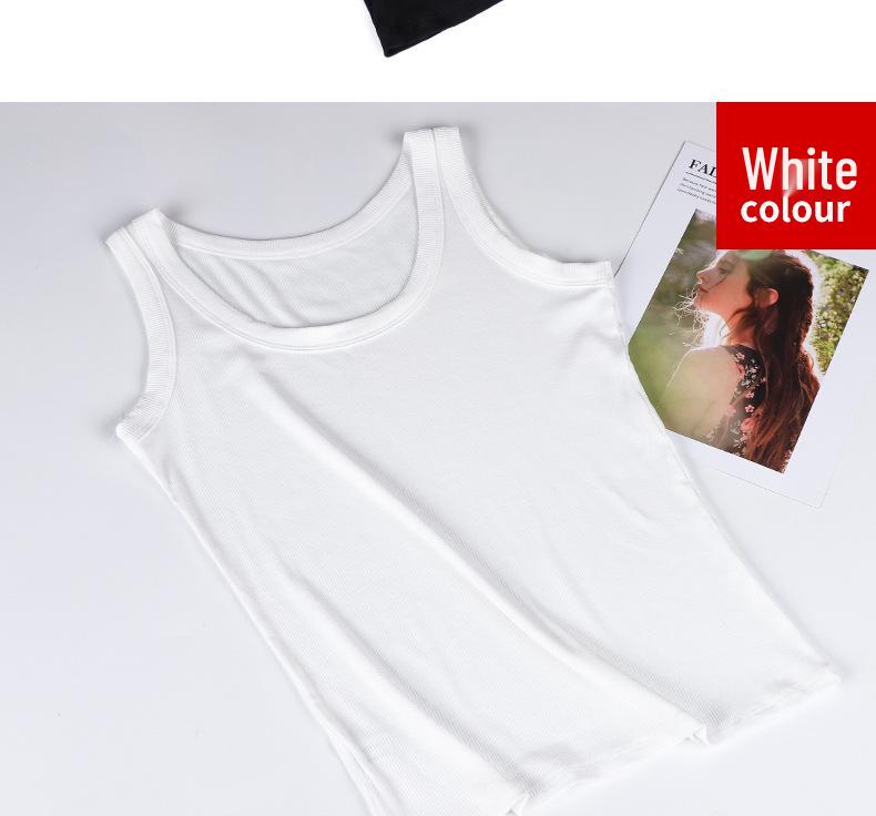 Stylish Sleeveless U-Neck Camisole: Anti-Exposure, Slim Fit, Underarm Coverage, Sexy Base Layer for Women