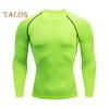 Men Sport Top 3D Slim Fit High Elasticity Round Neck Quick-drying Long Sleeves Slim Fit Compression Figure Shaping Gym Running Basketball T-shirt