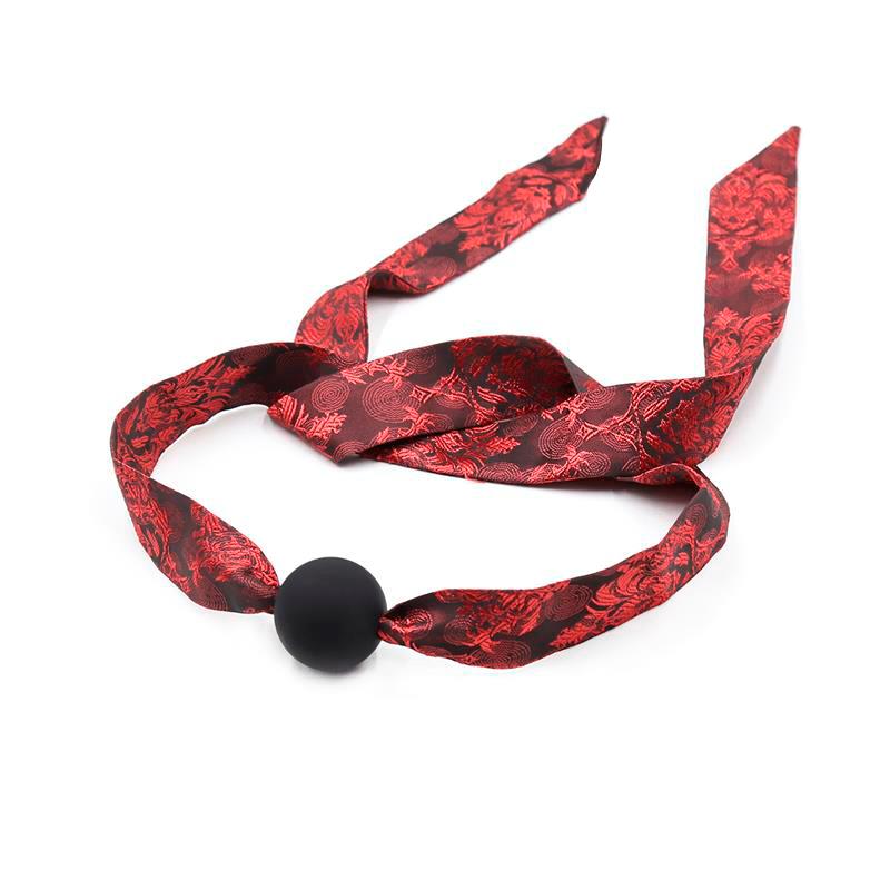Black/Red Silicone Smooth Ball Gag