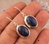 Solid 925 Sterling Silver Women Dangle Droop Earrings, Lapis Lazuli Earring Silver Boho Jewelry Gift For Birthday