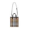 Burberry House Check Design Button Closure Canvas Shoulder Tote Bag Unisex Bags 80845521
