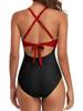 Women's Sexy Hollow Out One-Piece Swimsuit - Backless, Lace-Up Bodycon Bikini