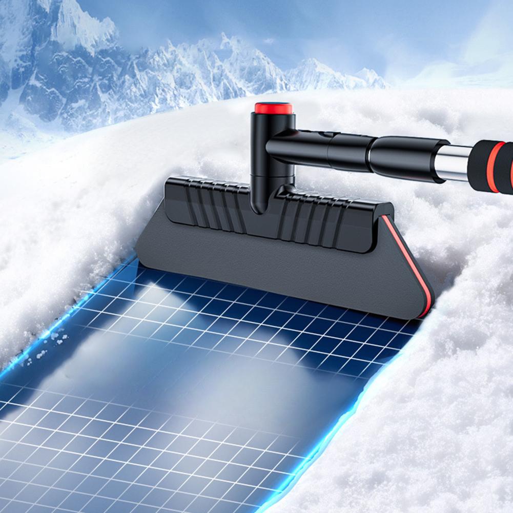 2-in-1 Ausziehbarer Eiskratzer Multifunktionale Abnehmbare Schneebürste Ergonomischer Griff Windschutzscheiben-Schneeentferner Autoreinigungswerkzeug