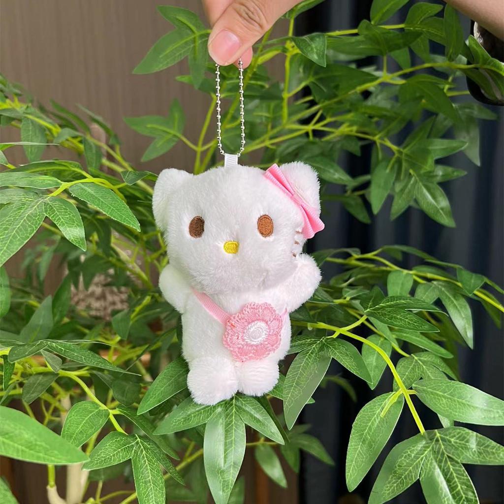 Charming Cinnamoroll Plush Keychain Cute Dog Plush Toy Pendant For Backpacks KT Cat Regular Chain