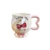 Bow Mug High Looking Girl Heart Cup Ceramic Water Cup Home Couple Office Coffee Breakfast Cup