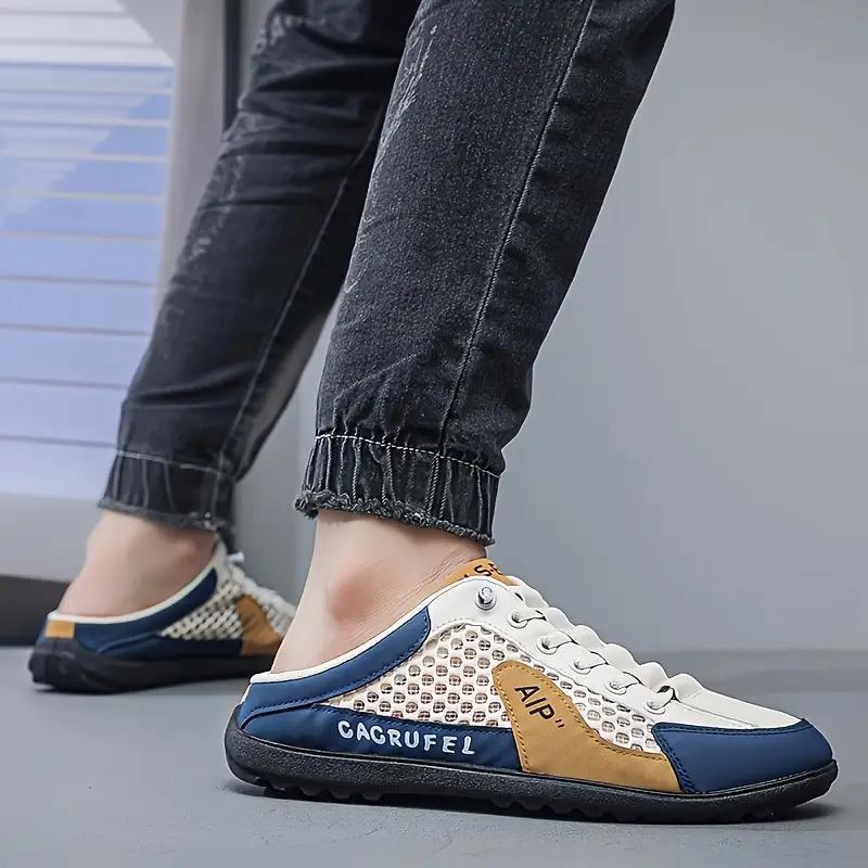 Plus Size 47 Men's Summer Mesh Slip-On Casual Fashion Shoes - Lightweight, Breathable, All-Match Slippers