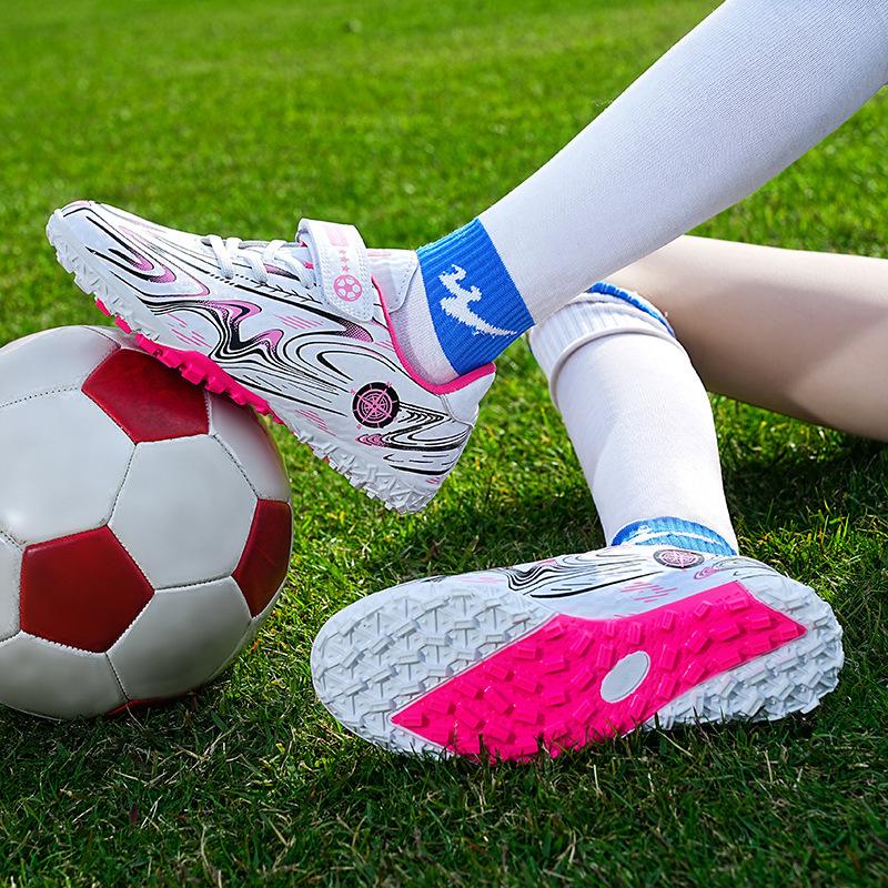 Foreign trade children's football shoes men's and women's sports broken nails primary school students indoor football training shoes rubber soles