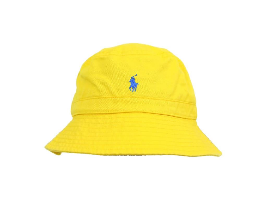 (Polo Ralph Lauren) Boys' Size Pony Embroidered Cotton Bucket Hat Cap 01080098-YELLOW [Used]