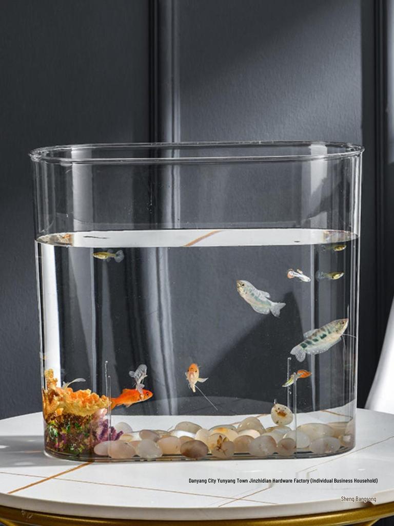 Acrylic Transparent Fish & Flower Arrangement Tank