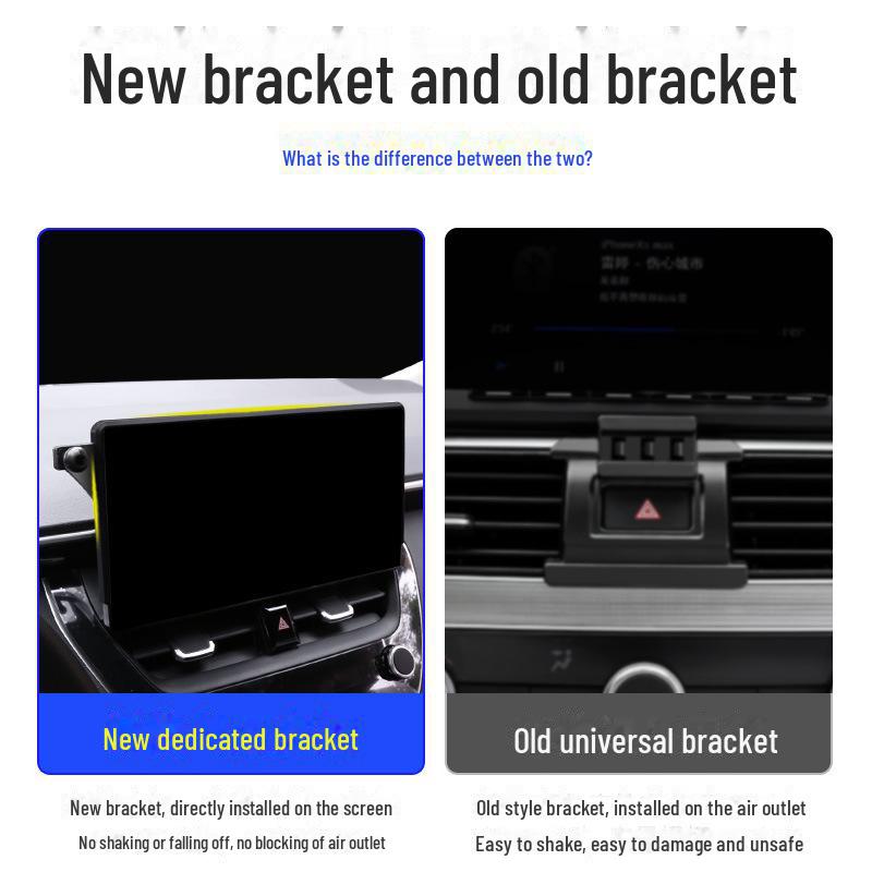 Uchwyt na telefon z ekranem Toyota Corolla - kompatybilny z modelami Lei, Lingfeng, Landa, Lingshang, Rui. Idealny dla 23 modeli samochodów.