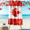 Beach Towel Canada Maple Leaf Flag Art, Quick Dry Microfiber, Soft Absorbent, for Travel Gift