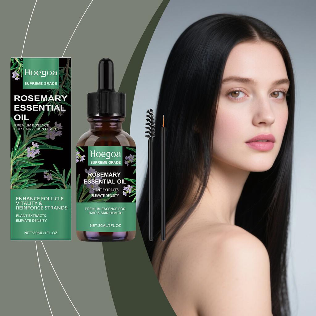 HOEGOA Rosemary Hair Oil Gentle and Soft Hair Massage Daily Hair Essence Oil 100ml