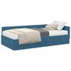 Corner Bed Frame with Mattress Other 2 Pcs Blue Velvet