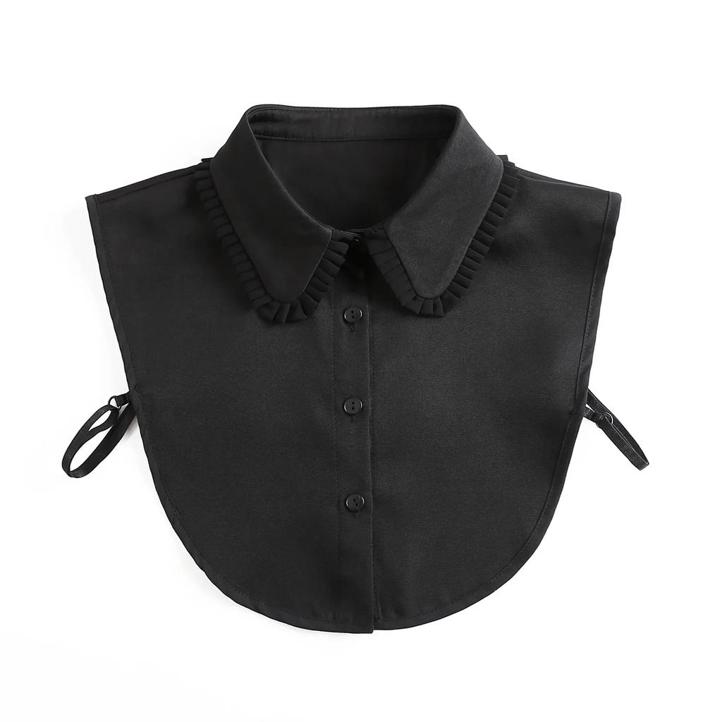 Formell falsk krage dame broderi fuskekrage halvskjorte bluse falske krager genser skjorte avtakbare krager tilbehør