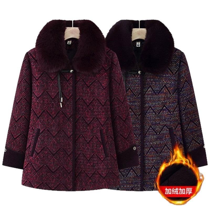 Fall and winter woolen coat, winter top, mink coat thickened