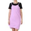 Shoulder Straps Wearable Women Skirt Dress Bath Towel Wrap Spa Beach Purple
