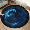 Fierce Dragon Round Area Rug,Carpet Rug for Living Room Bedroom Sofa Playroom Decor,Non-slip Floor Mat