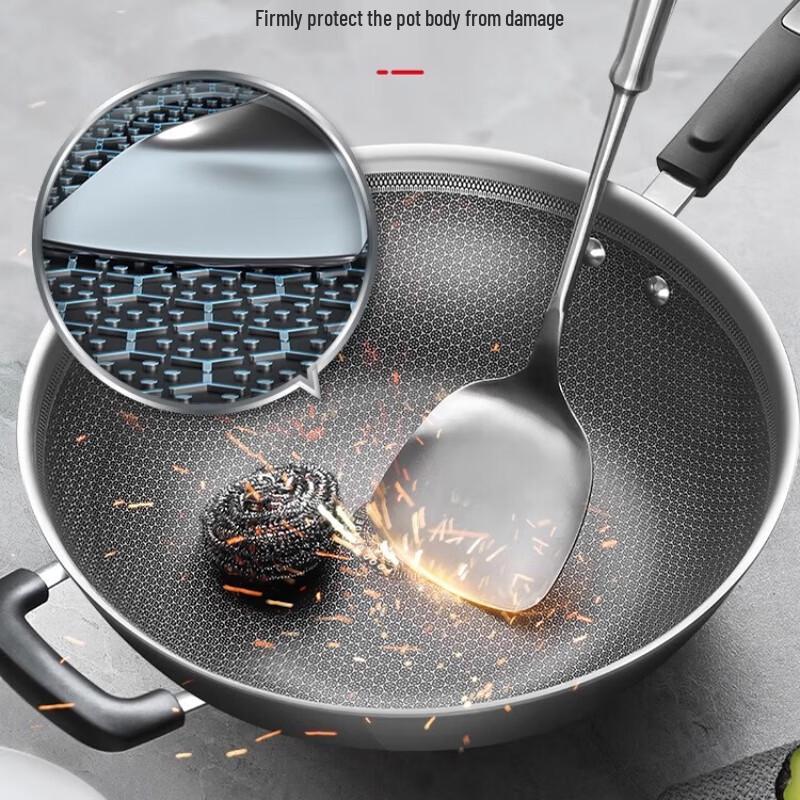 ASD 3-Layer Stainless Steel Non-stick Wok