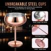 Stainless Steel Glass Rose Gold Metal Martell Wine Glass Bar Party Cocktail Champagne Glass Red Wine Glass Drinkware Barware Cup 7
