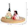 Hina Wooden Doll by Doll with Round Doll, Kotohoki, Haruka, Only, Tray, Natural, KTH-3201D2