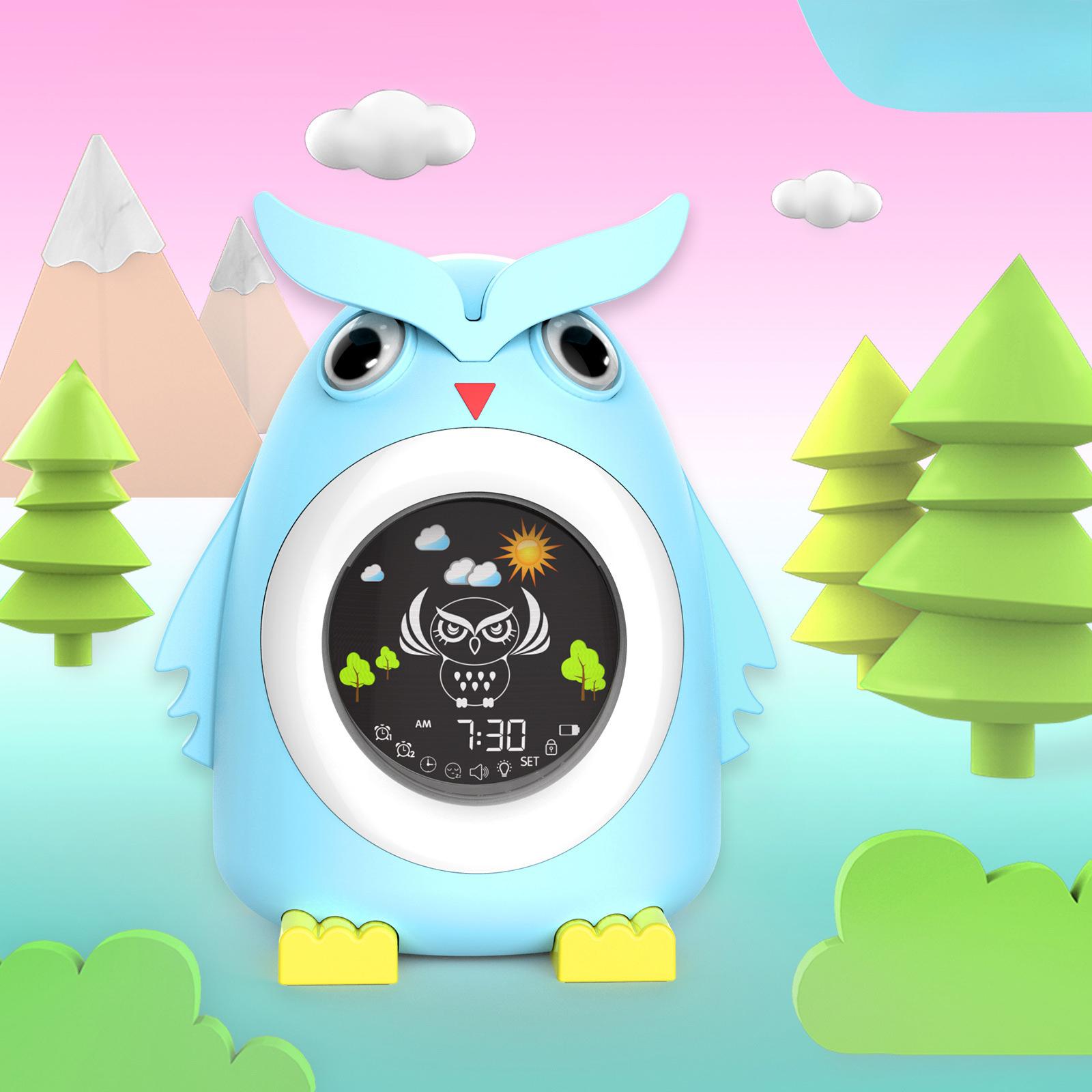 

Мультяшный Орел Детский Светодиодный Цветной Световой Будильник ЖК Цифровой Будильник USB Зарядка Мини Будильник