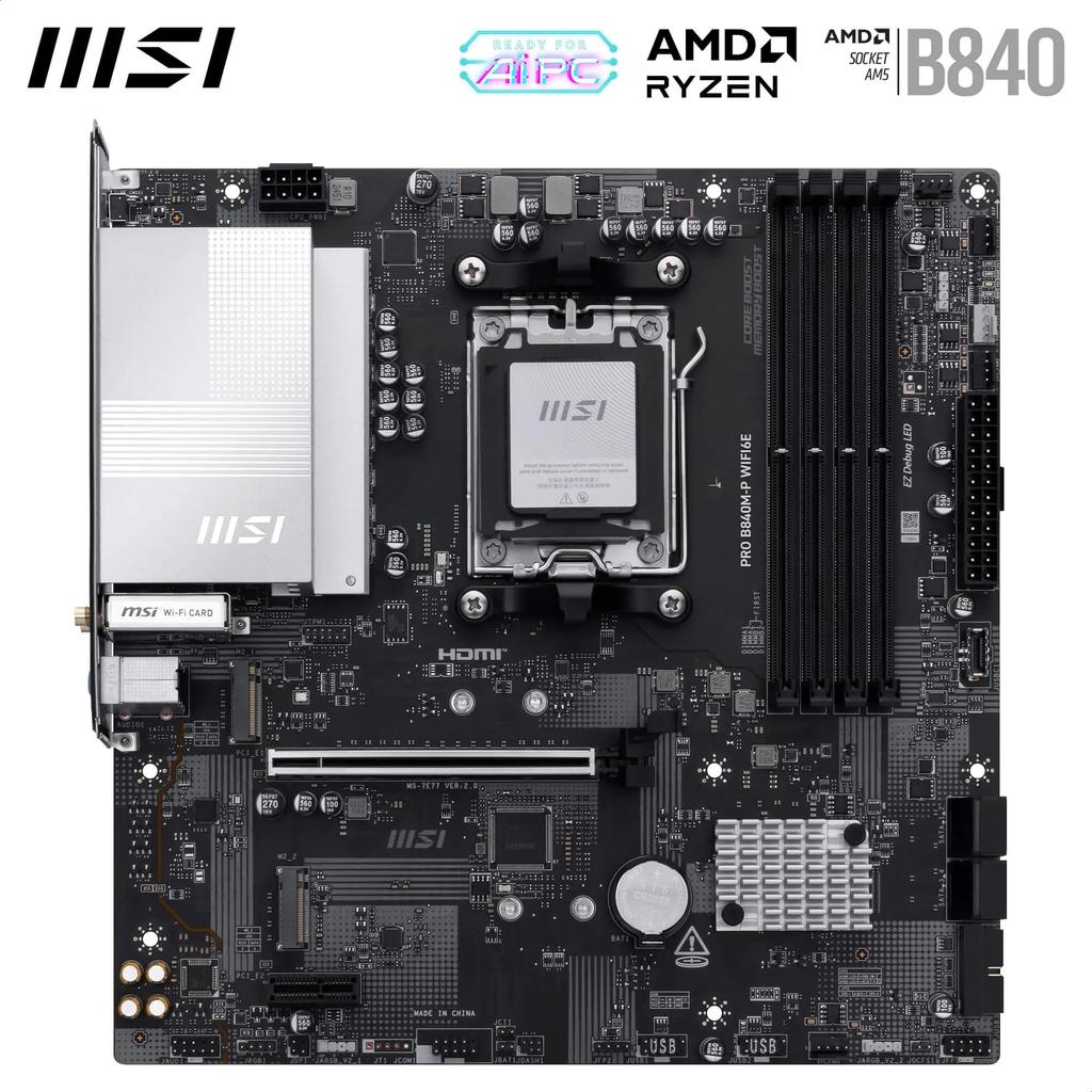 MSI PRO WIFI6E Motherboard MB6807 B840M-P Micro-ATX