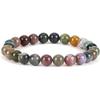 Brazilian Red Agate and Tiger Eye Volcanic Stone Bracelet with Cat's Eye Beads for Men and Women