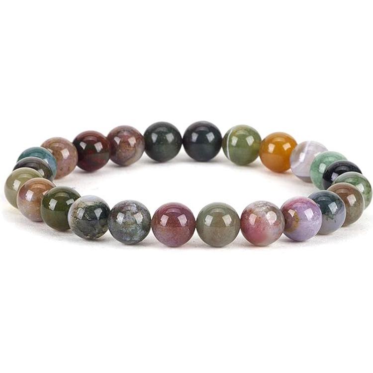 Brazilian Red Agate and Tiger Eye Volcanic Stone Bracelet with Cat's Eye Beads for Men and Women