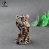Antique Bronze Guan Gong Statue Ornament Pure Copper Buddha Figurines Miniatures Home Decoration Accessories Crafts Collections