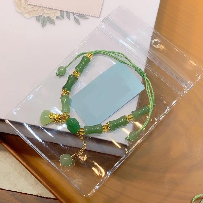 

Китайский стиль Ручная работа Счастливый Четырехлистный клевер Браслет с бусинами Для женщин Девочек Вечеринка Шарм Украшения Подарки A1