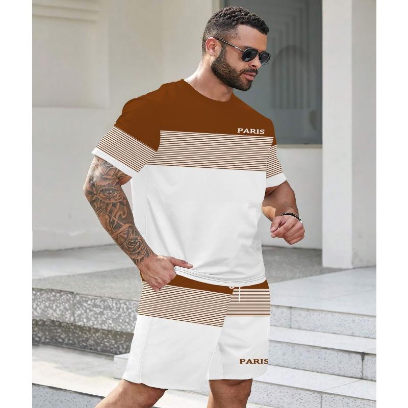 

2026 Summer New Classic Men s Summer Outdoor Round Neck Short Sleeve Set S