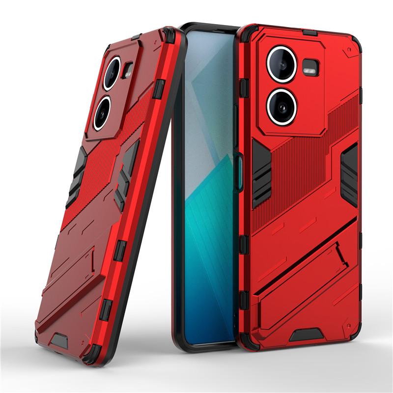 For Vivo IQOO Z8 Case For IQOO Z8 5G Cover 6.64 Inch Punk Armor Shockproof Hard Rubber Bracket Bumper For Vivo IQOO Z8 Fundas