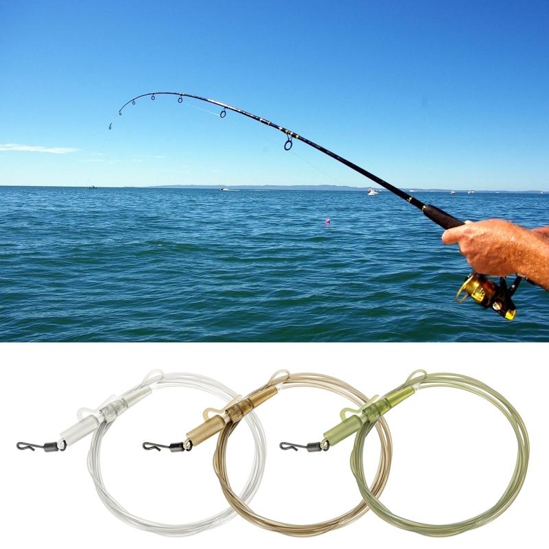 45LB Fishing Accessories Durable Leading Line Fluorocarbon Wire with Swivels 1pc