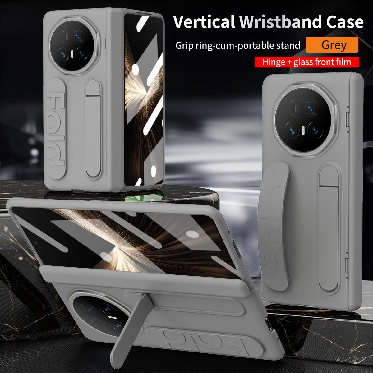 

Multifunctional Kicktand Wrist Strap Folding Tempered Glass Protective Film Case For Honor Magic V5 V3 and Vs3 Case Cover Honor Magic Vs3 серый