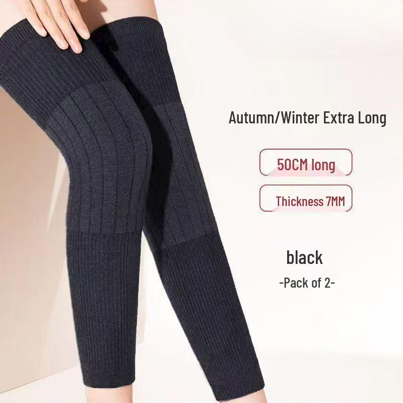 Genunchiere calde și îngroșate pentru femei, pentru iarnă - Ciorapi lungi cu protecție articulară pentru persoane de vârstă mijlocie și vârstnici
