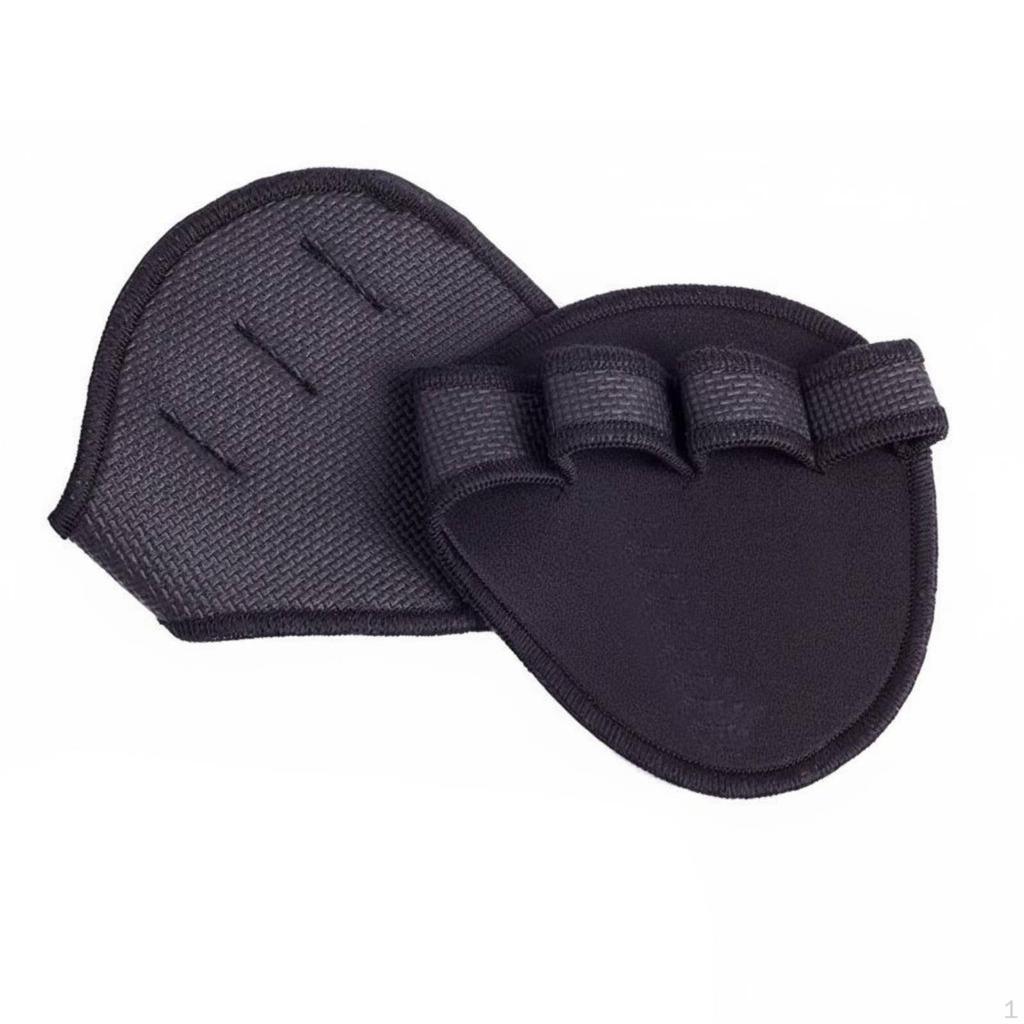 2 Pieces Weightlifting Palm Pads Wear Resistant Anti Slip Workout Grips Fingerless Gym Hand Guards