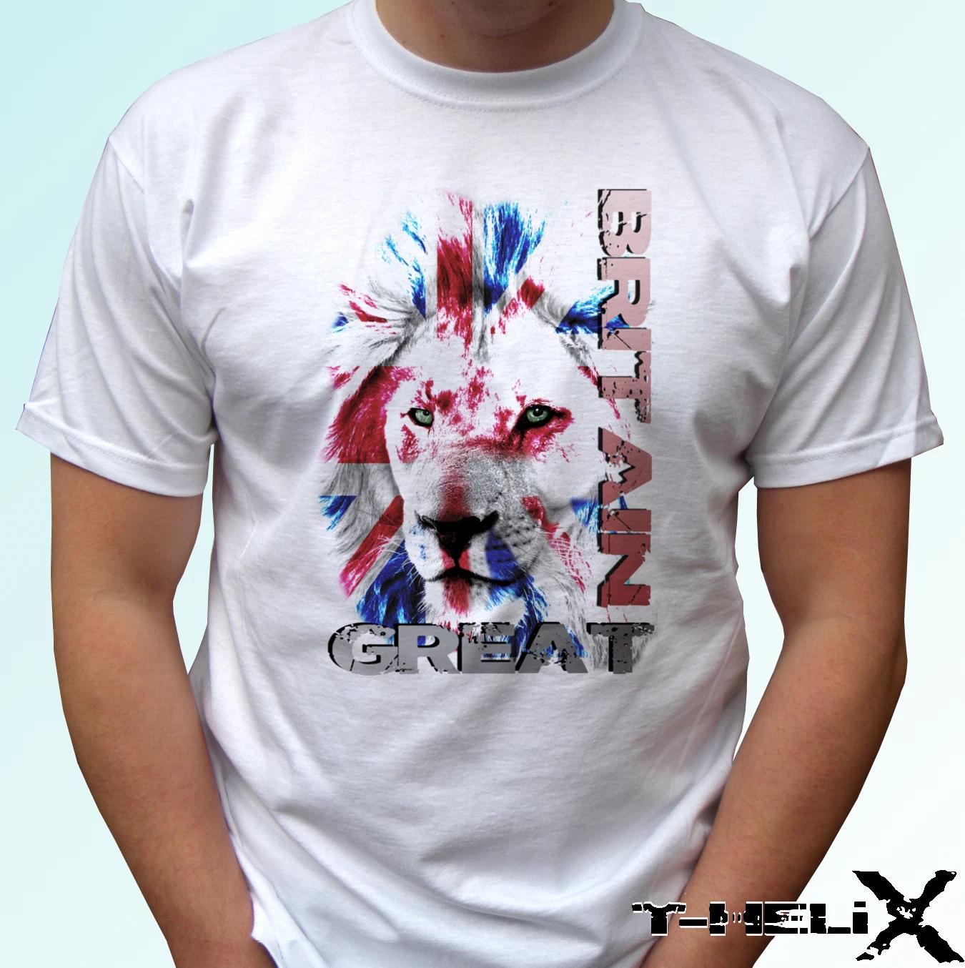 Great Britain Lion Flag - white kids boys T-Shirt England GB top - s s kids & baby 160