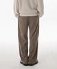 MUSINSA STANDARD Brushed One-Pleat Wide Elastic Pants [Brown]