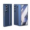 Luxury Leather Hinge Phone Case for Samsung Galaxy Z Fold 7 6 5 4 3 Screen Glass S Pen Slot Shockproof Cover for Galaxy Z Fold 6