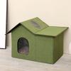 Cat House for Outdoor Cats Foldable Water Resistant Rainproof Feral Cats Shelter Cat Cave