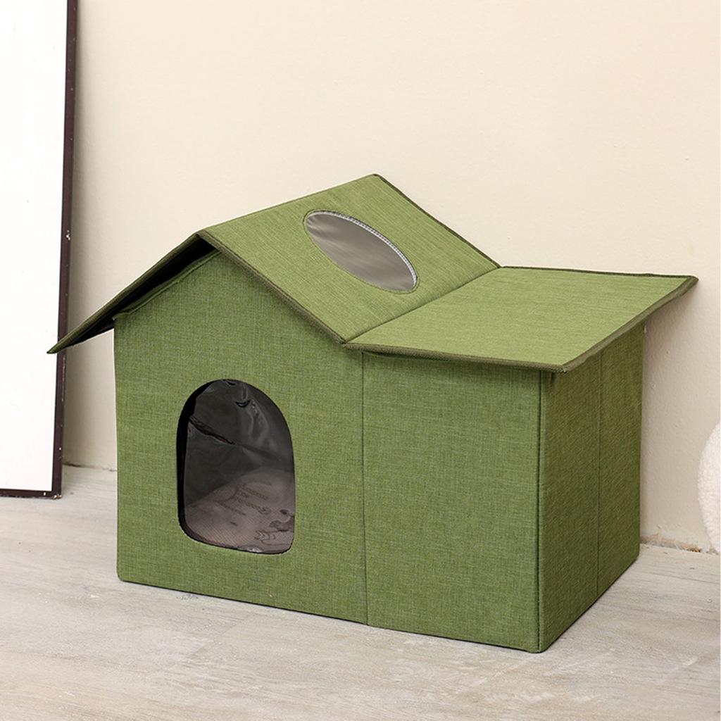 Cat House for Outdoor Cats Foldable Water Resistant Rainproof Feral Cats Shelter Cat Cave