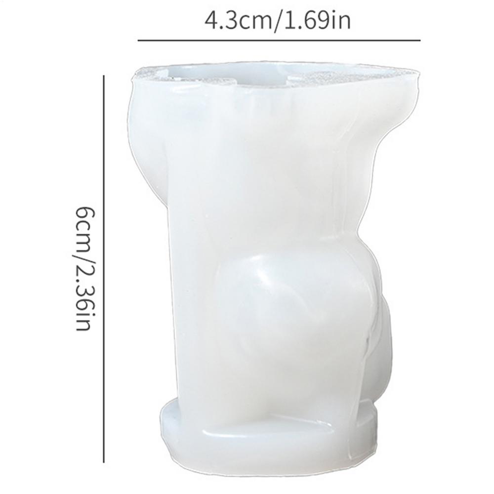 Cute Animal Candle Molds Three-Dimensional Silicone Casting Molds Epoxy Resin Moulds Reusable Plaster Moulds for Wedding Home