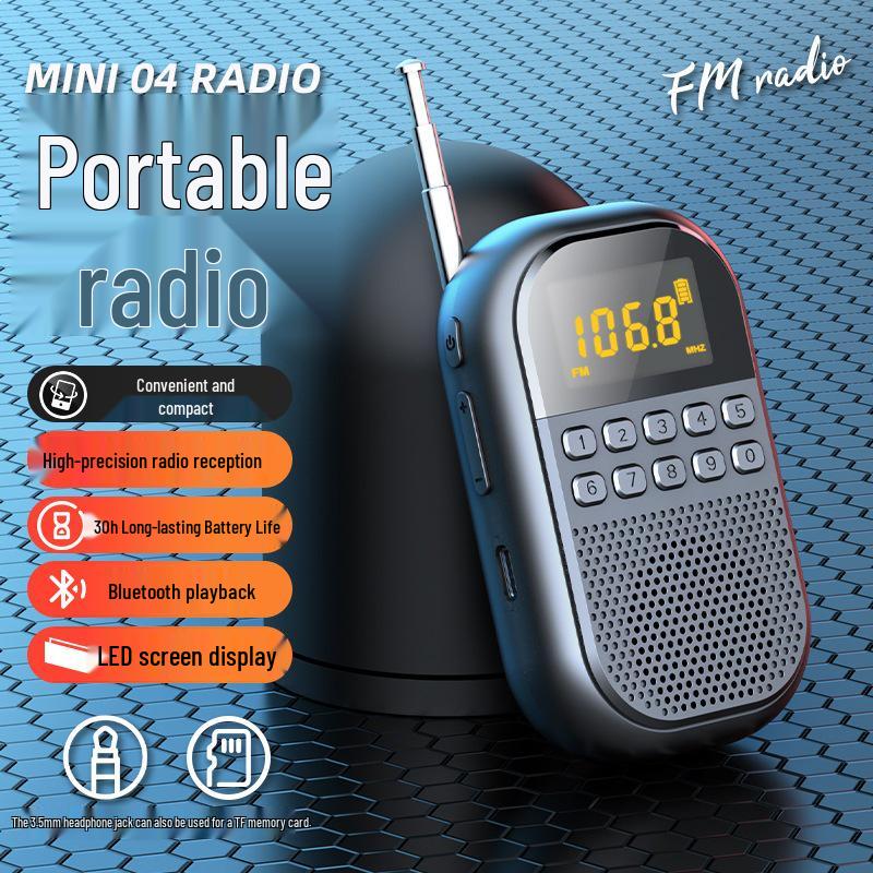 Mini Bluetooth Rechargeable FM/AM Radio with Card Slot