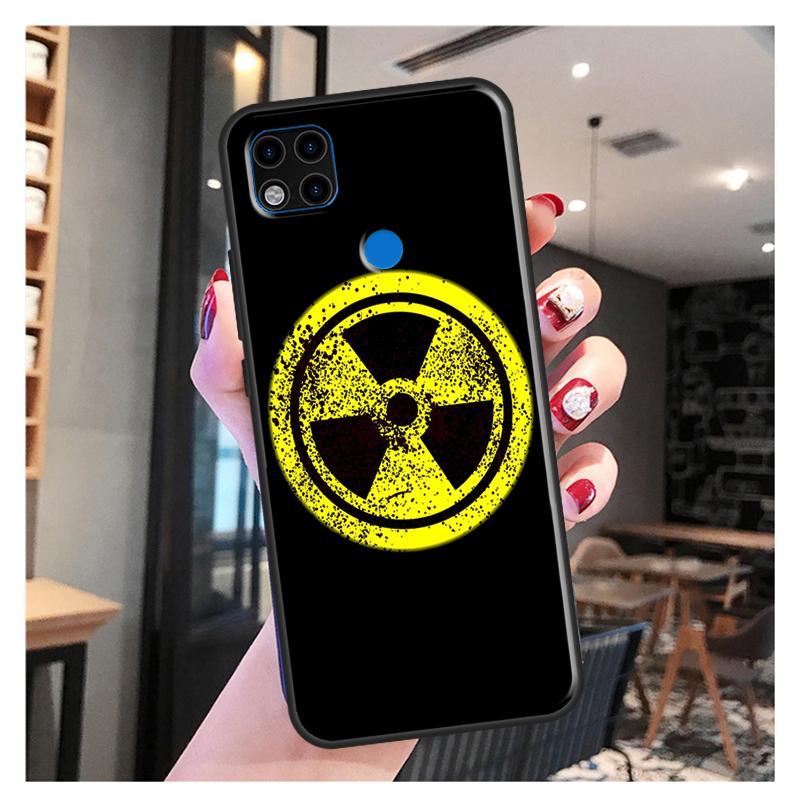Segno di Avvertimento Radiazioni Nucleari Cover Per Xiaomi Redmi Note 10S 9S 8T 9 Note 10 Pro Note 11 Pro Redmi 9C 9A 9T Custodia Morbida