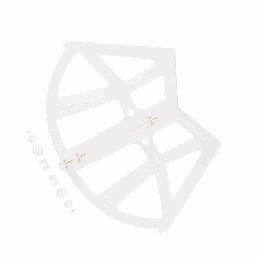 Home Plastic Hollowed Two Layers Shoe Cabinet Shelf Rack Holder Hinges Accessory (White)