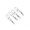 50Pcs Metal Fishing Hook with Hooked Snap Rolling Swivel Tackle Swivels Connector Fishing Bearing