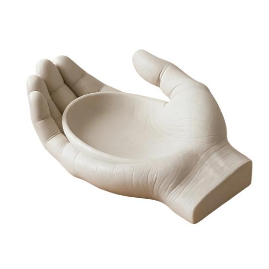 Jijijing 3D Printed Palm Shape Decorative Tray, Smooth Matte Texture Sculpture for Valentine Day Anniversaries Birthdays Home Decor