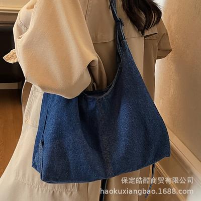 Denim Bag Women's High Sense 2025 New Autumn and Winter Versatile Shoulder Underarm Cloth Bag Commuter Tote Bag